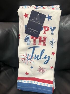 Patriotic Brooks Brothers Kitchen Towels, Set of 3 Happy 4th of July